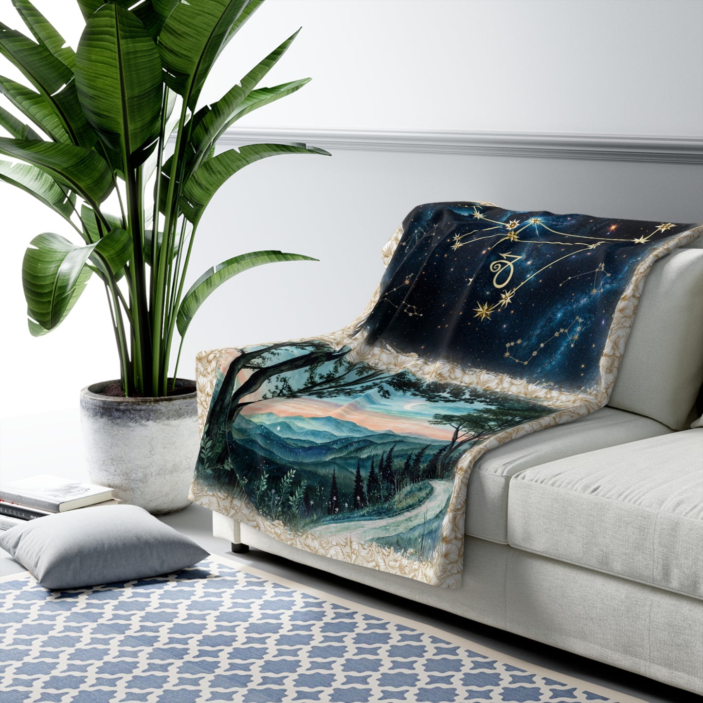 Sherpa Fleece Blanket - Meditation 3 - Shells
