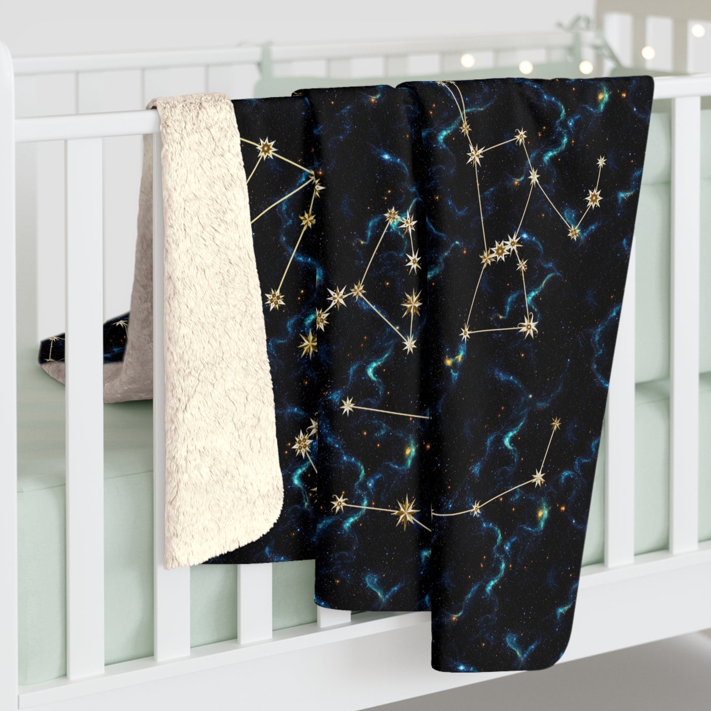 Sherpa Fleece Blanket - Zodiac Galaxies