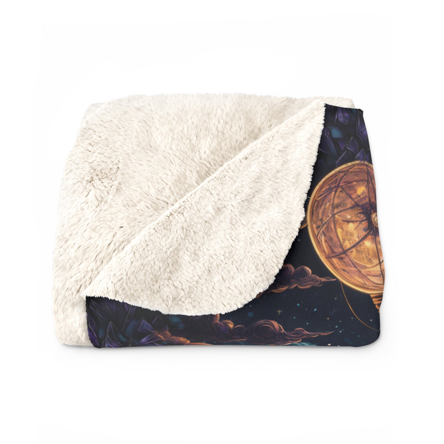 Sherpa Fleece Blanket - Meditation 1 - Crystals