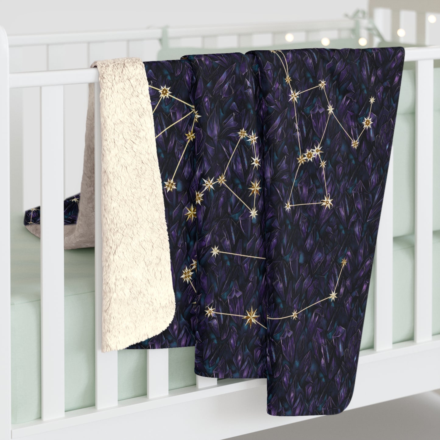 Sherpa Fleece Blanket - Zodiac Crystals