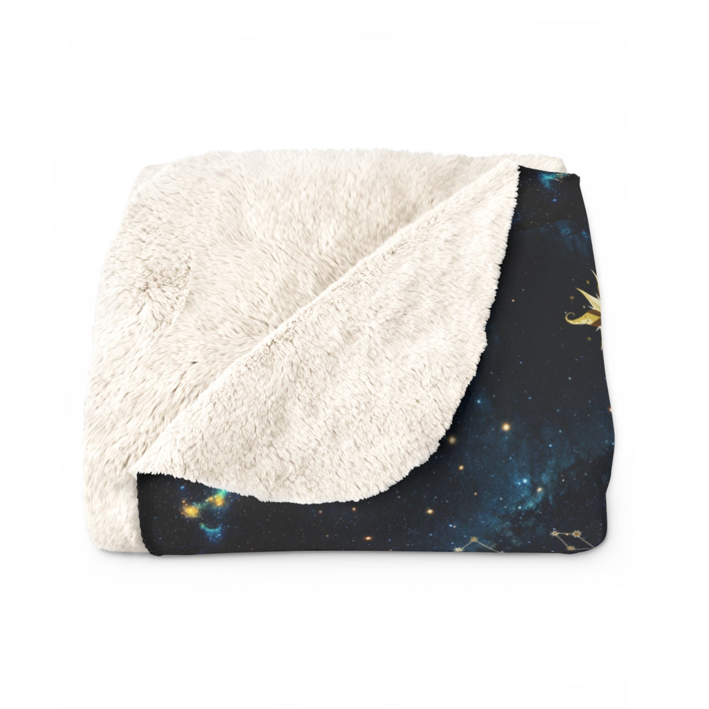 Sherpa Fleece Blanket - Meditation 3 - Galaxies