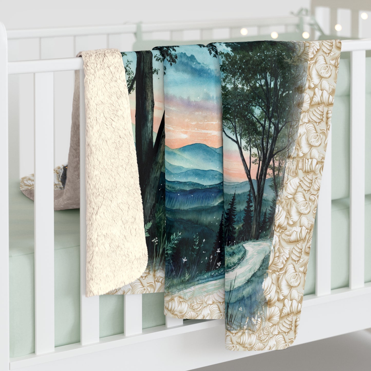 Sherpa Fleece Blanket - Meditation 3 - Shells