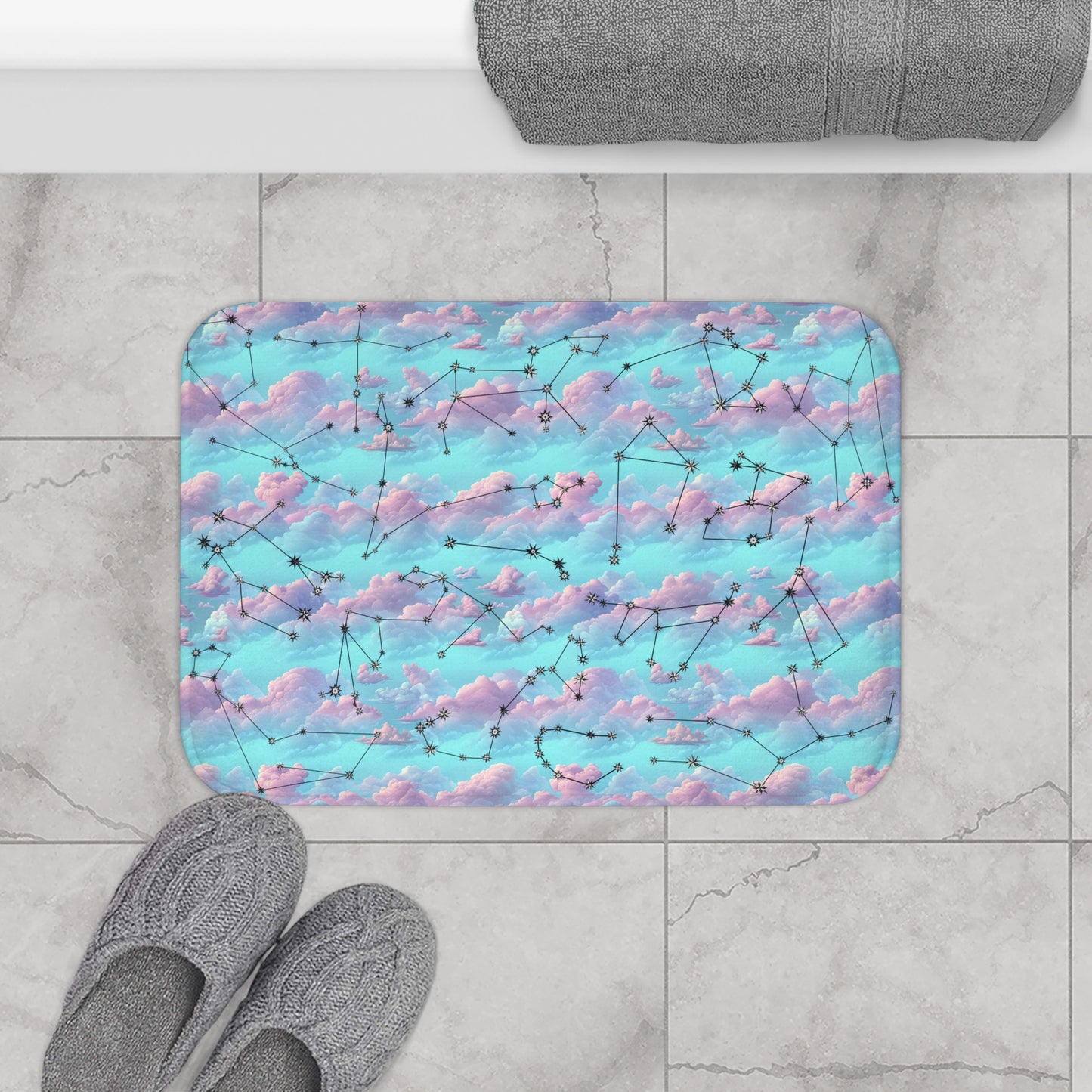 Bath Mat - Zodiac Clouds