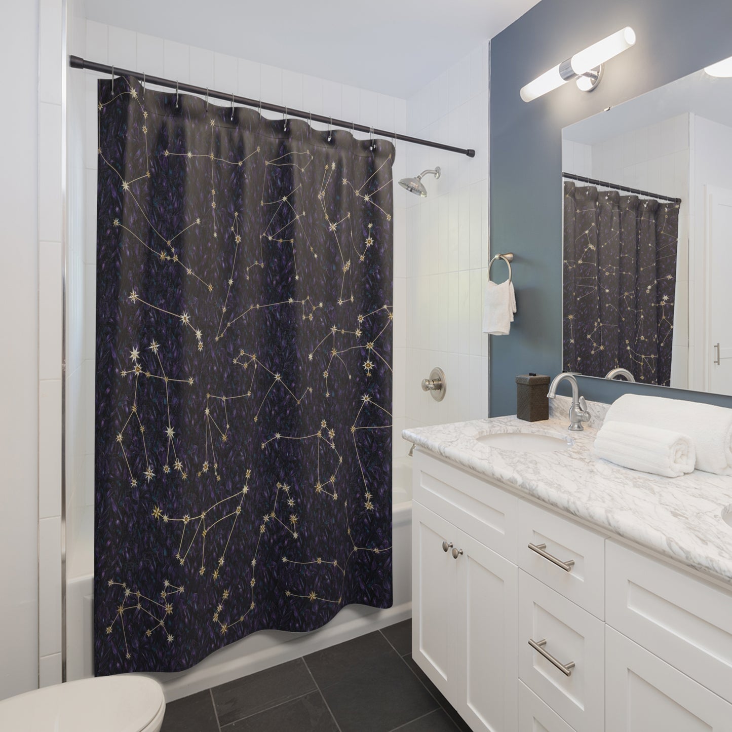 Shower Curtains - Zodiac Crystals