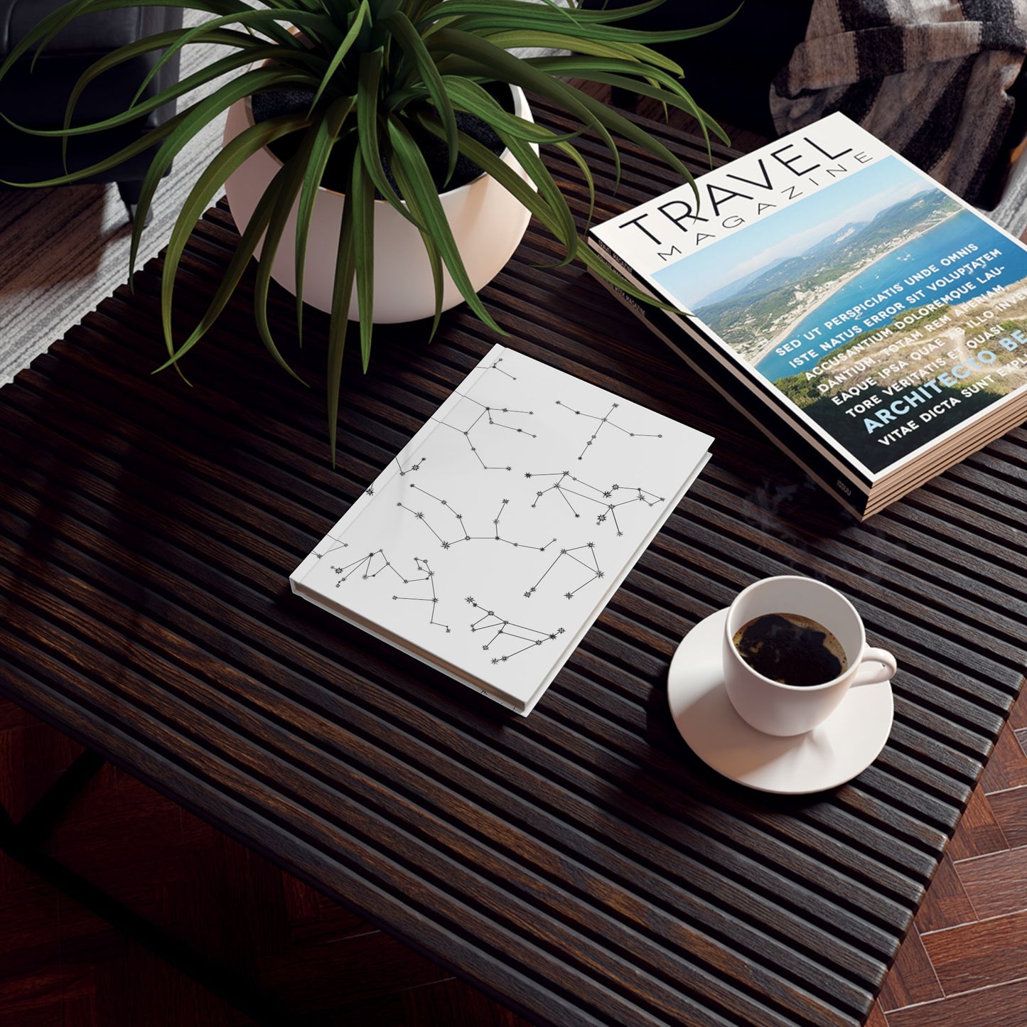 Hard Backed Journal - Zodiac White