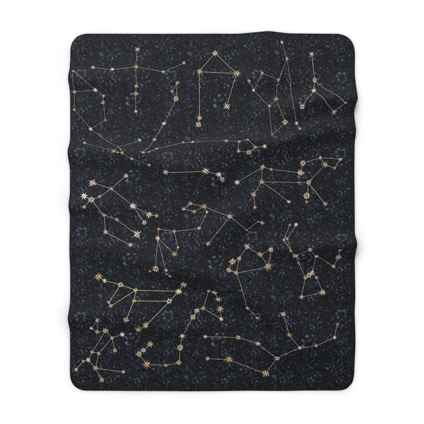 Sherpa Fleece Blanket - Zodiac Flowers