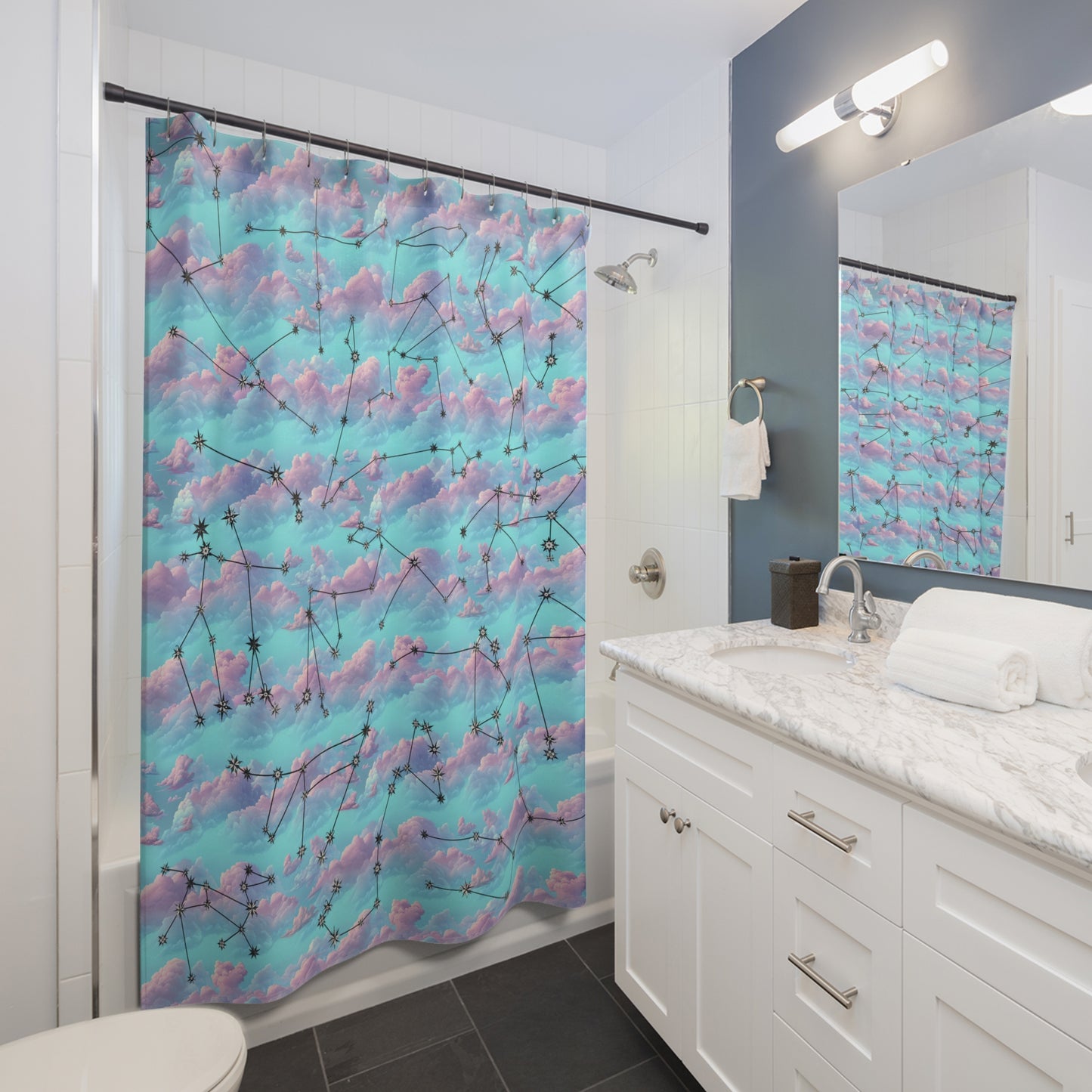 Shower Curtains - Zodiac Clouds