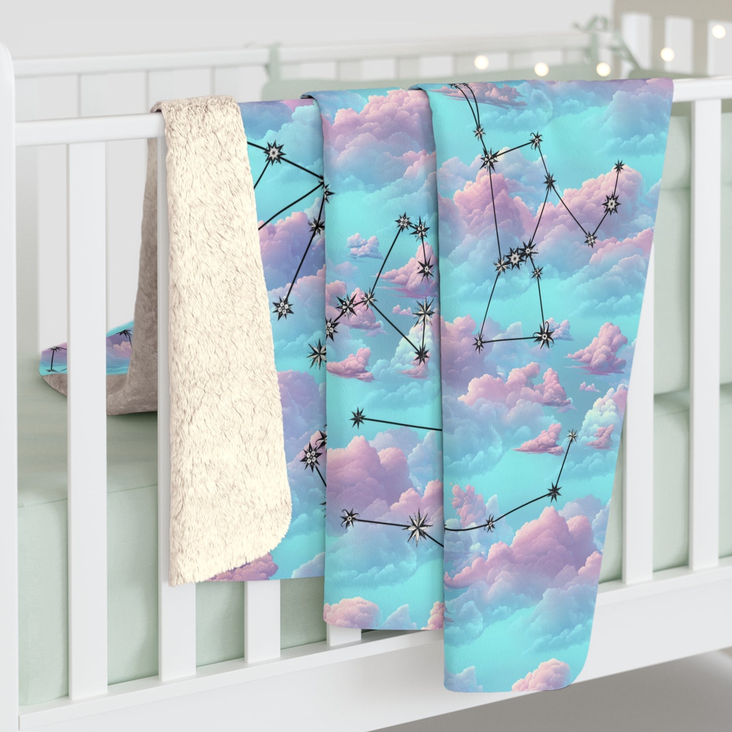 Sherpa Fleece Blanket - Zodiac Clouds