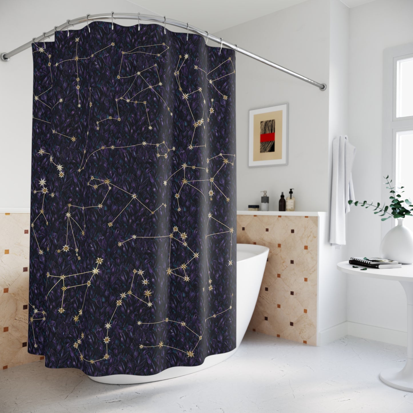 Shower Curtains - Zodiac Crystals