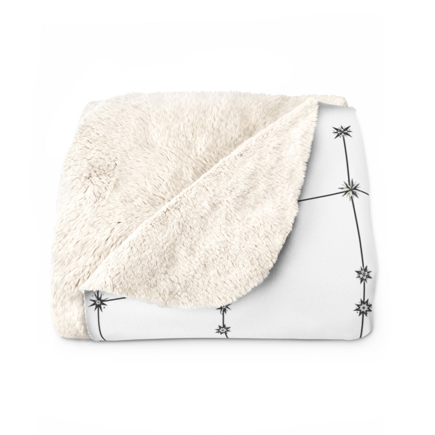 Sherpa Fleece Blanket - Zodiac White