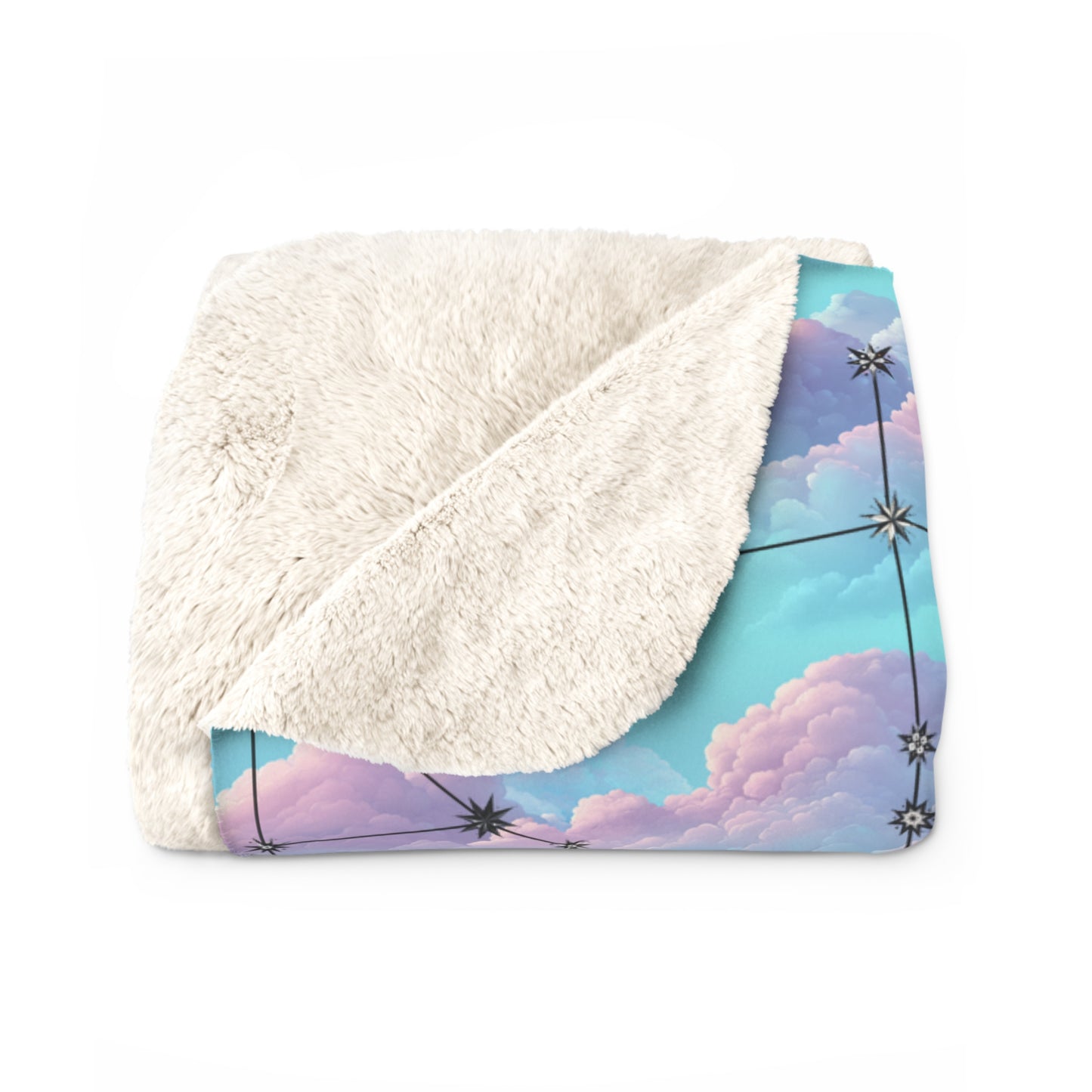 Sherpa Fleece Blanket - Zodiac Clouds