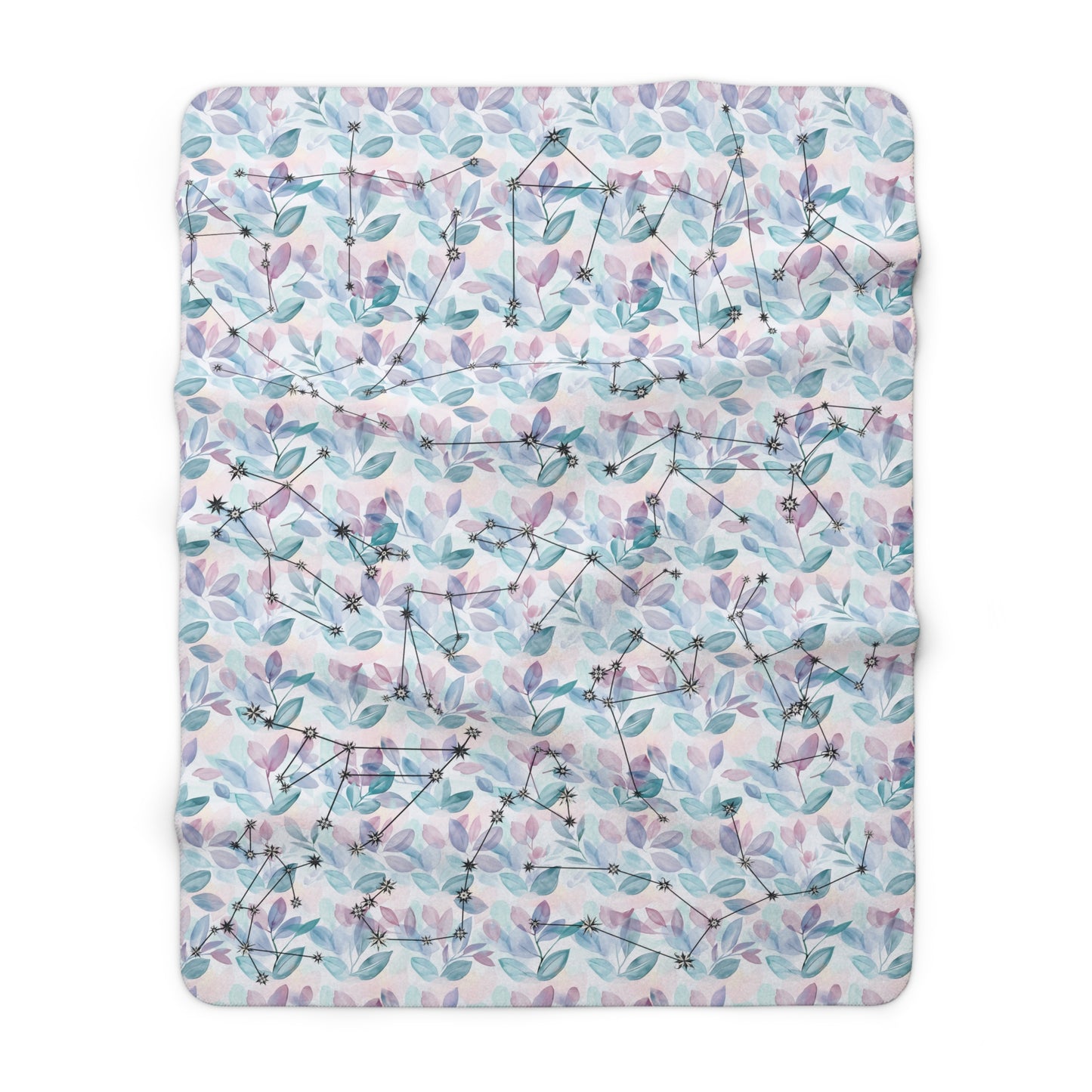 Sherpa Fleece Blanket - Zodiac Leaves