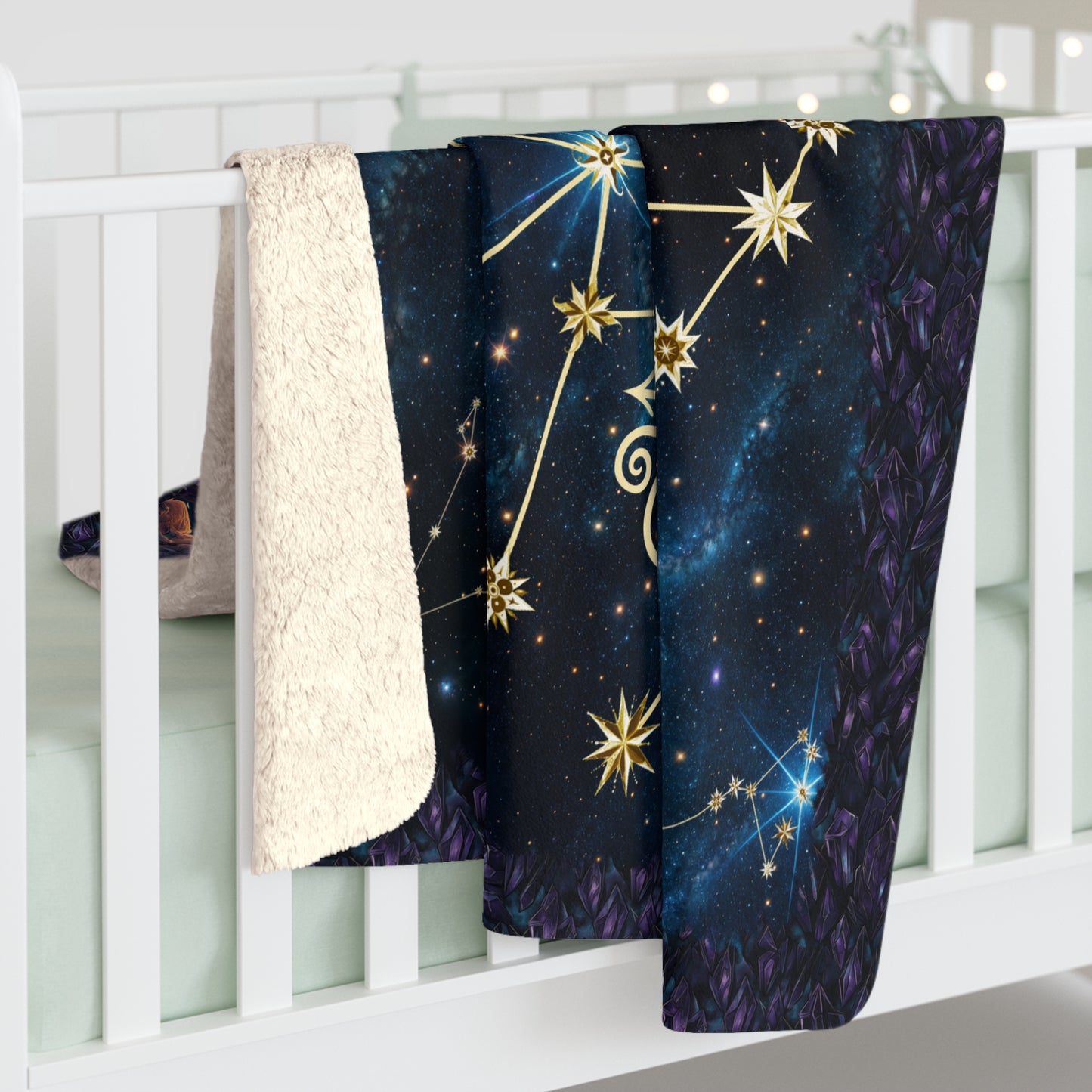 Sherpa Fleece Blanket - Meditation 1 - Crystals