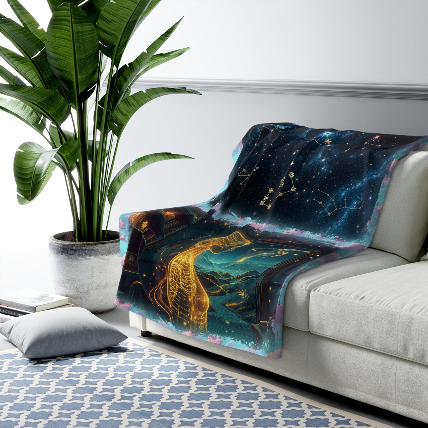 Sherpa Fleece Blanket - Meditation 2 - Clouds
