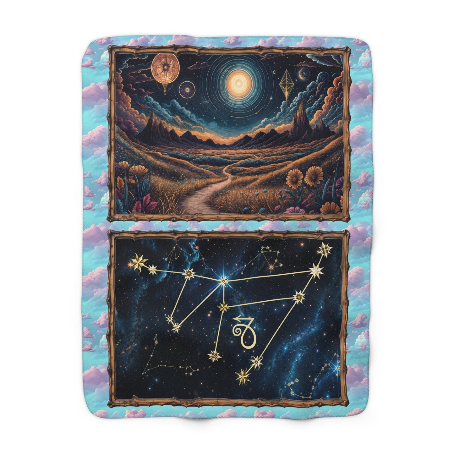 Sherpa Fleece Blanket - Meditation 1 - Clouds