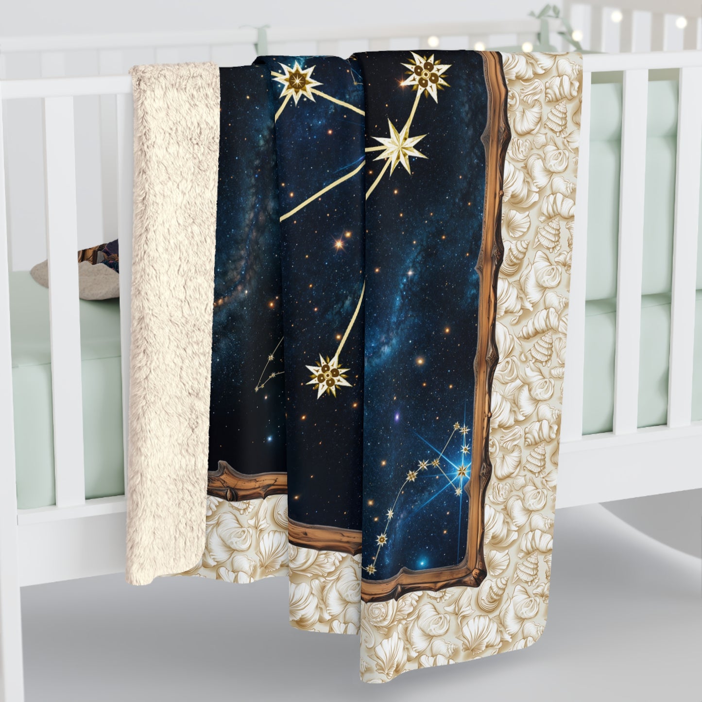 Sherpa Fleece Blanket - Meditation 1 - Shells
