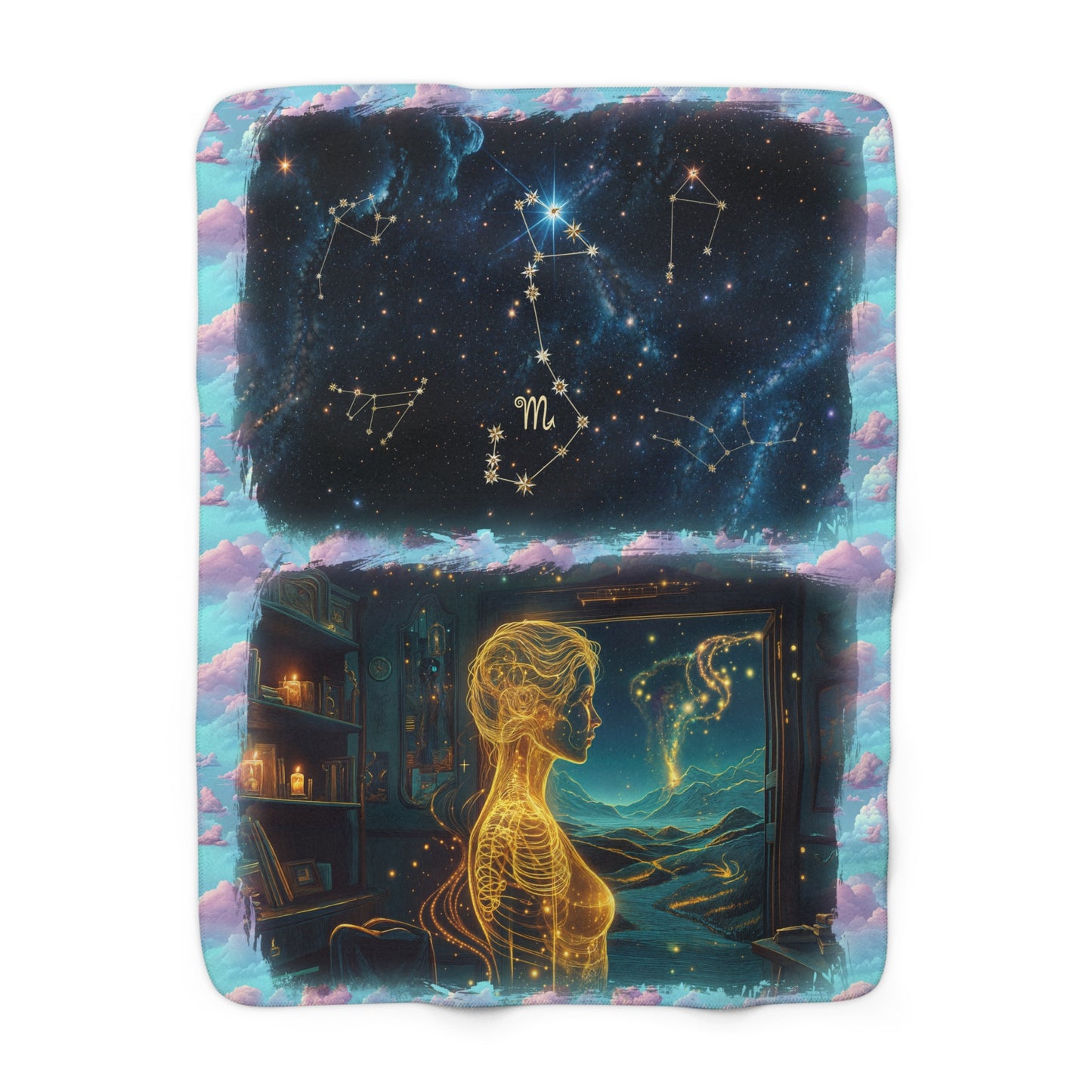 Sherpa Fleece Blanket - Meditation 2 - Clouds