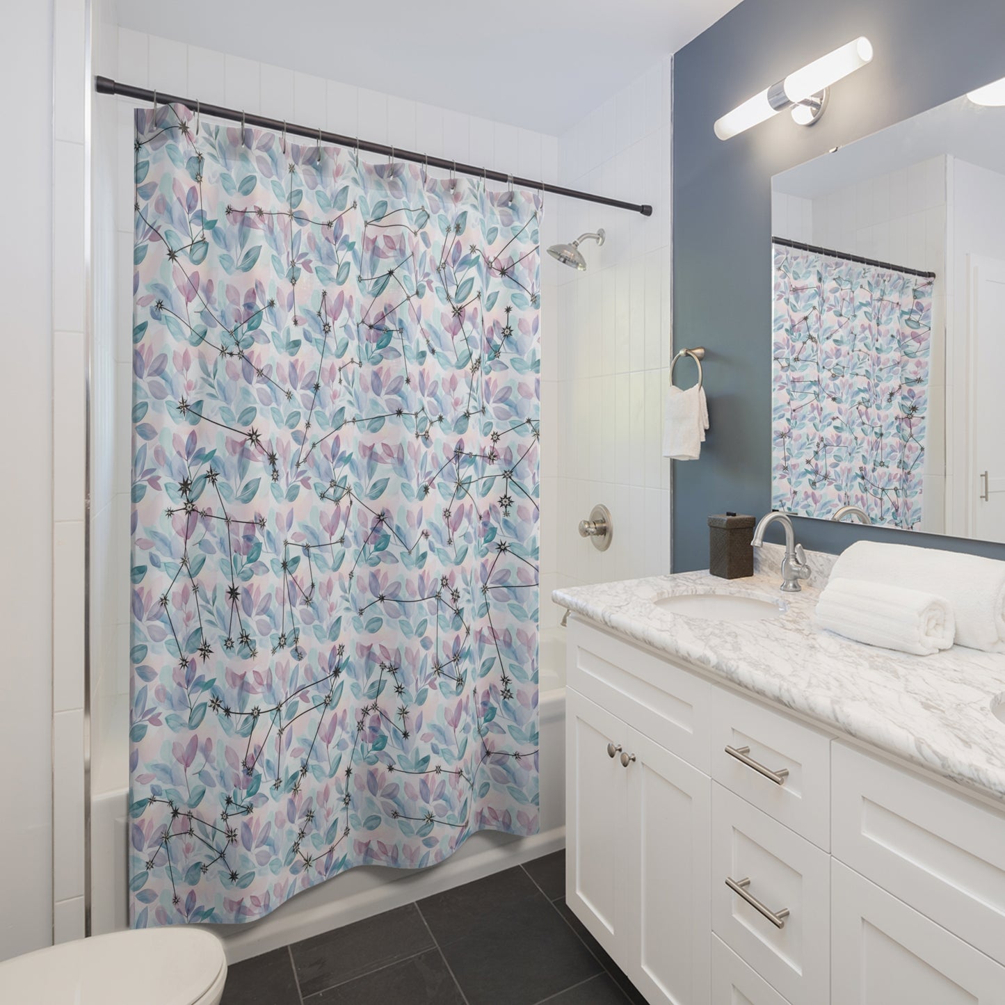 Shower Curtains - Zodiac Leaves