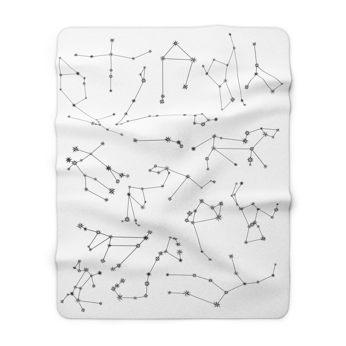 Sherpa Fleece Blanket - Zodiac White
