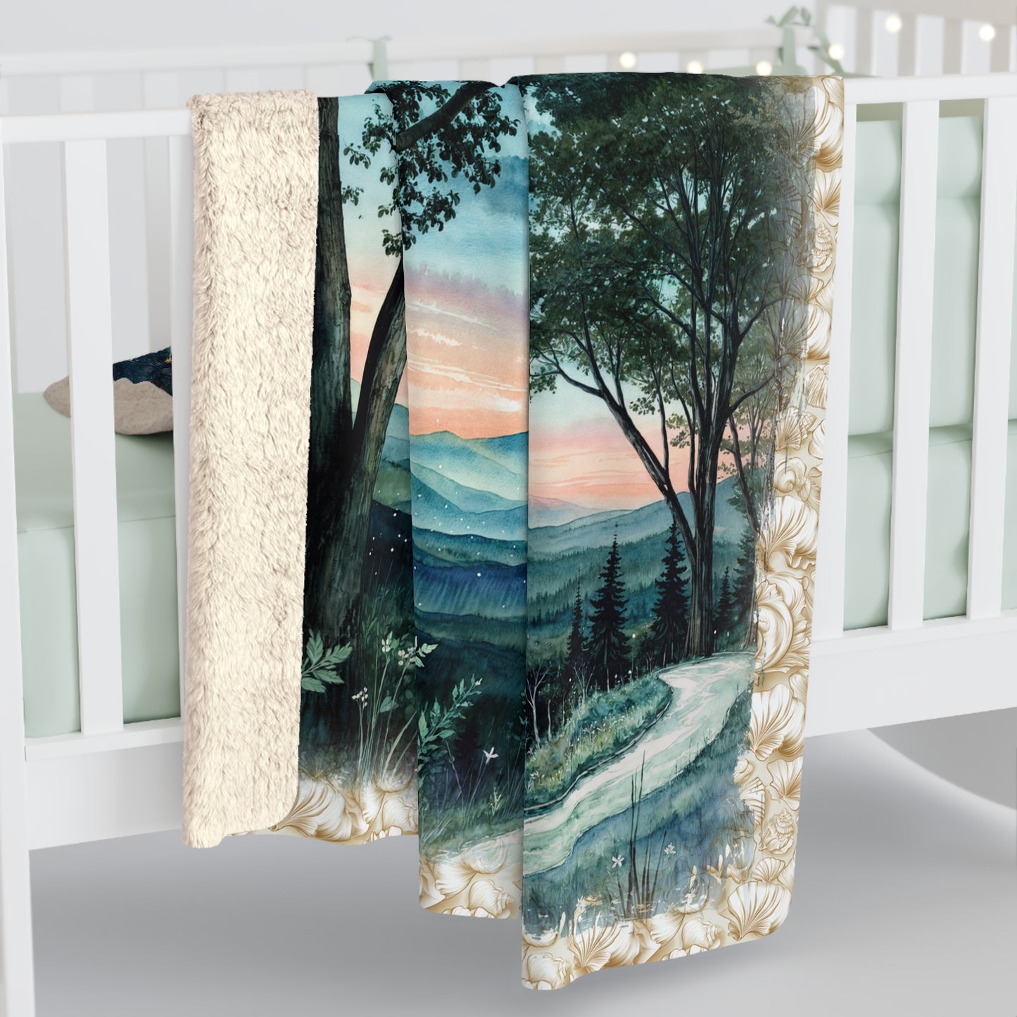 Sherpa Fleece Blanket - Meditation 3 - Shells