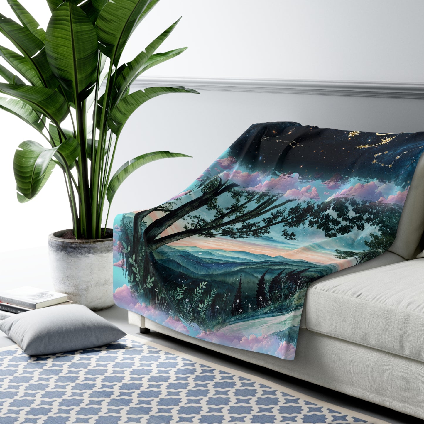 Sherpa Fleece Blanket - Meditation 3 - Clouds
