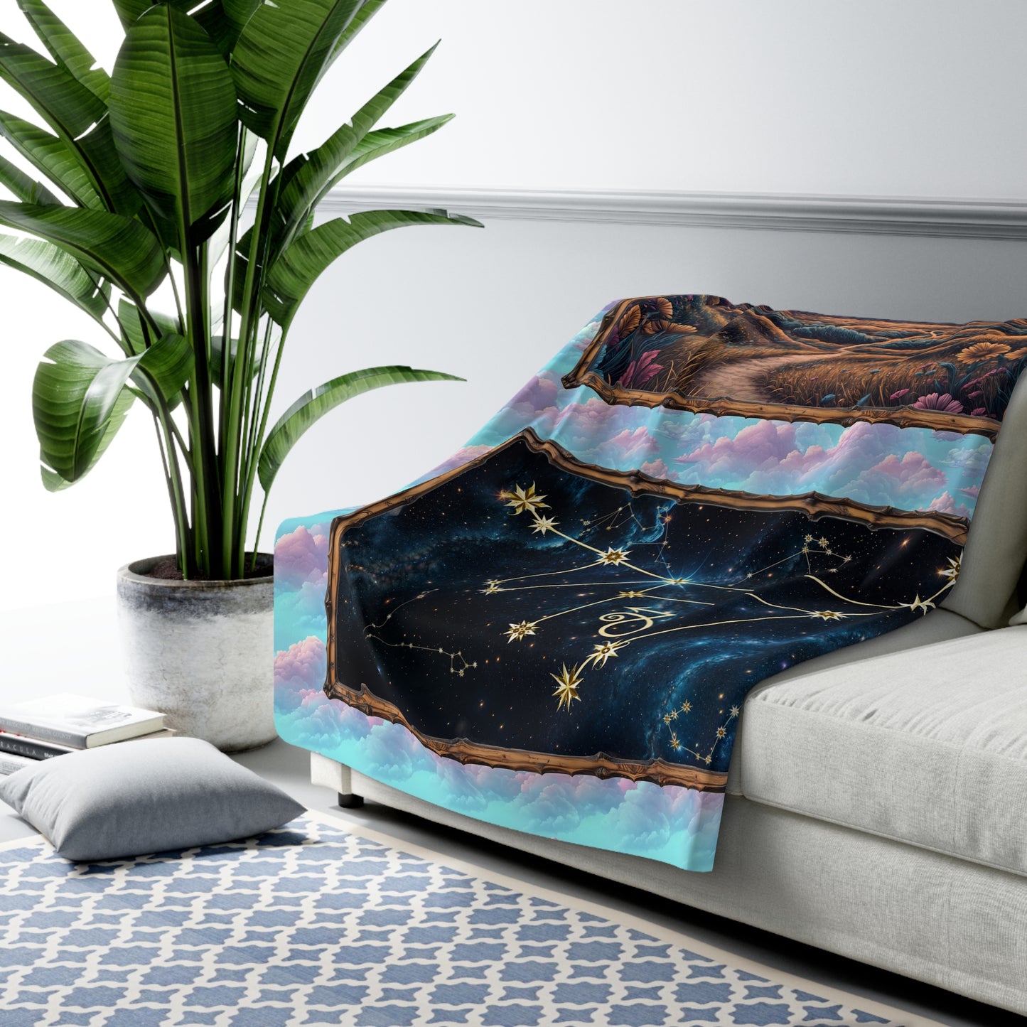 Sherpa Fleece Blanket - Meditation 1 - Clouds