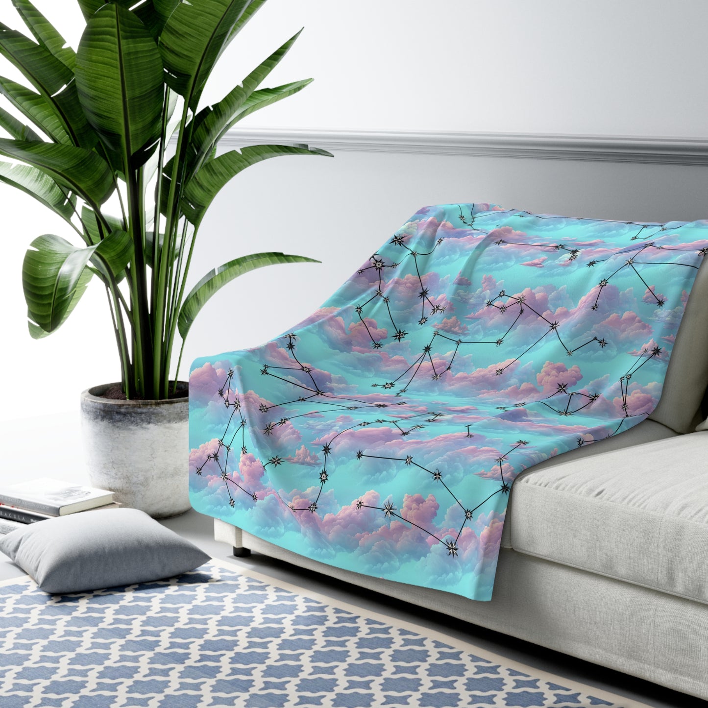 Sherpa Fleece Blanket - Zodiac Clouds