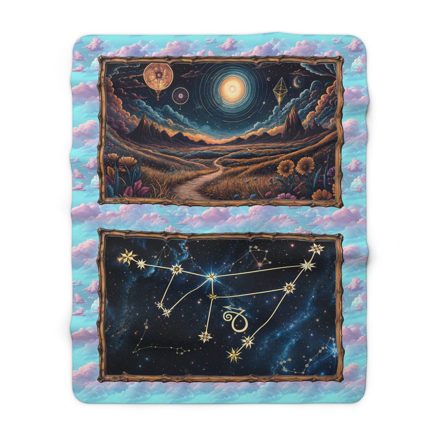 Sherpa Fleece Blanket - Meditation 1 - Clouds