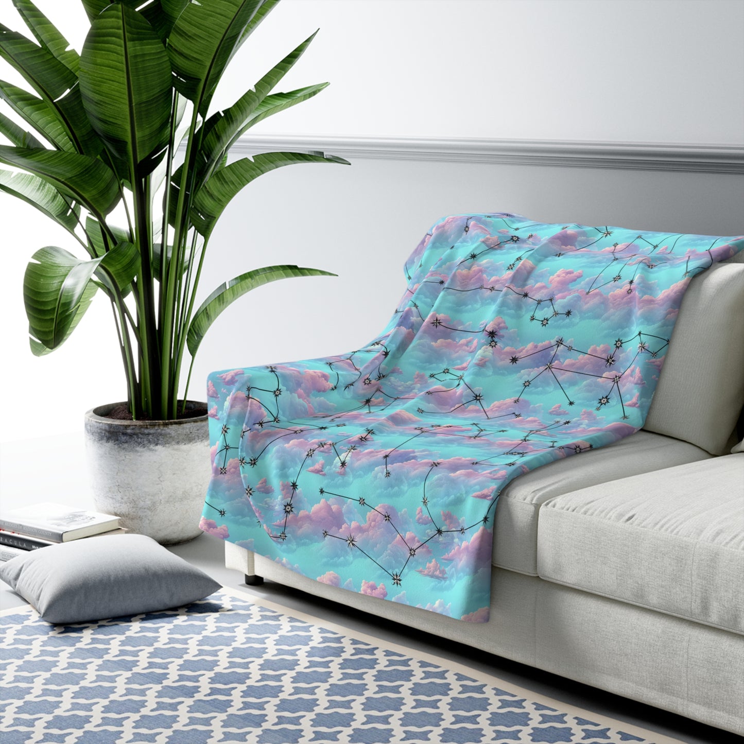 Sherpa Fleece Blanket - Zodiac Clouds