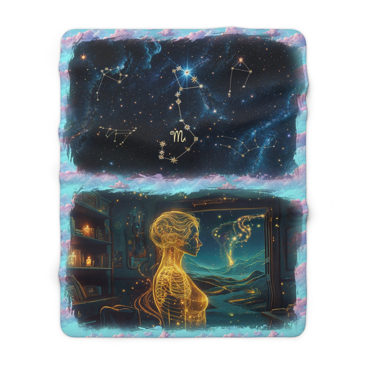 Sherpa Fleece Blanket - Meditation 2 - Clouds