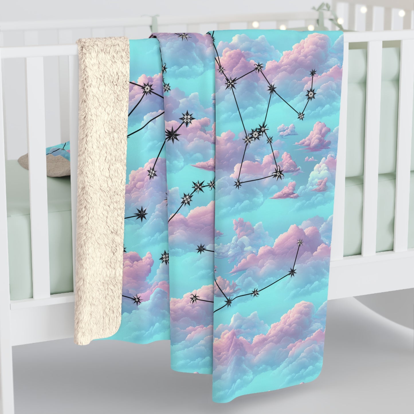 Sherpa Fleece Blanket - Zodiac Clouds