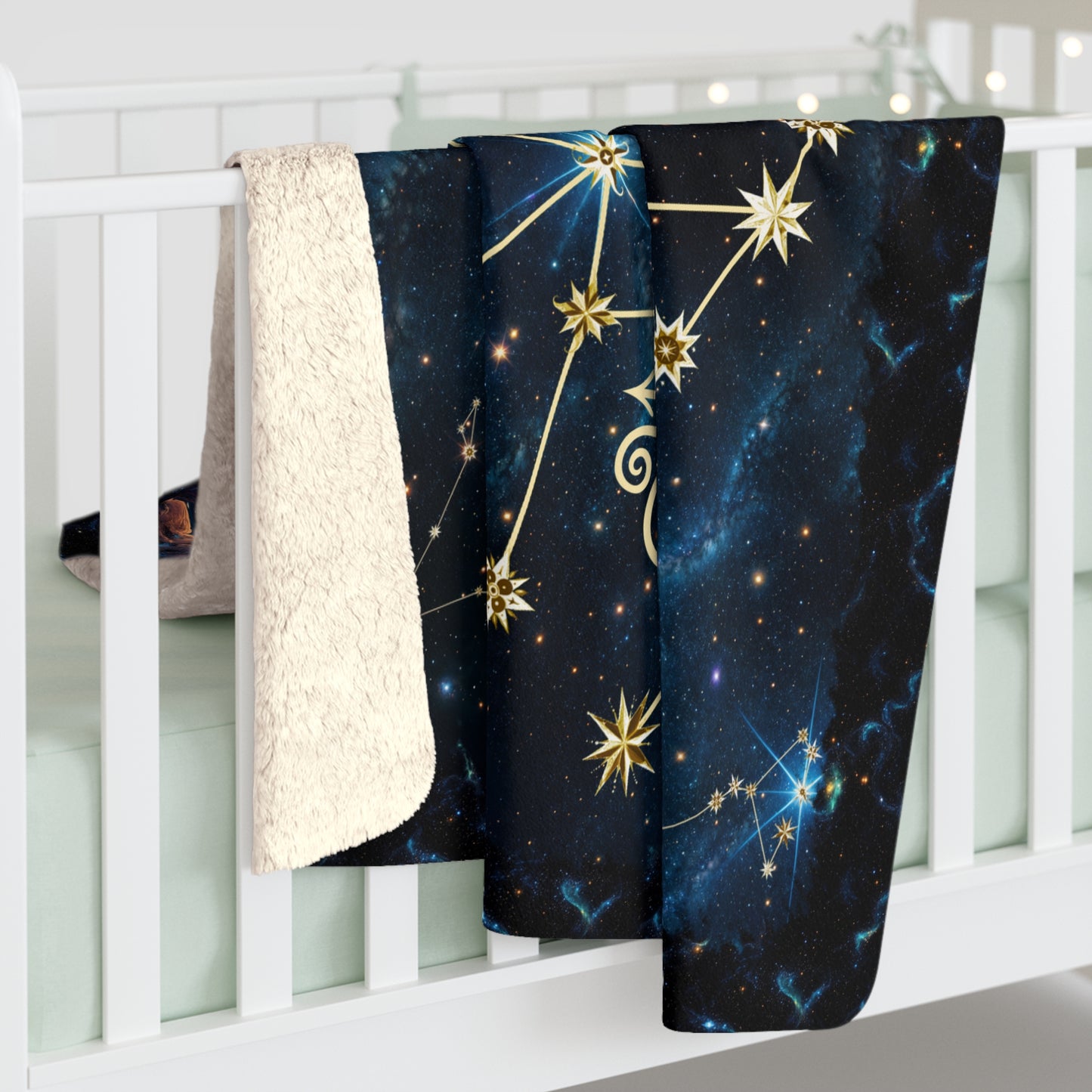 Sherpa Fleece Blanket - Meditation 1 - Galaxies