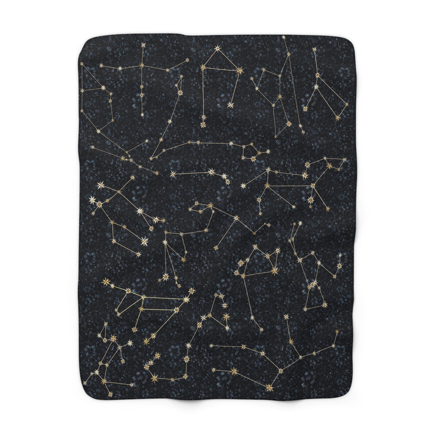 Sherpa Fleece Blanket - Zodiac Flowers