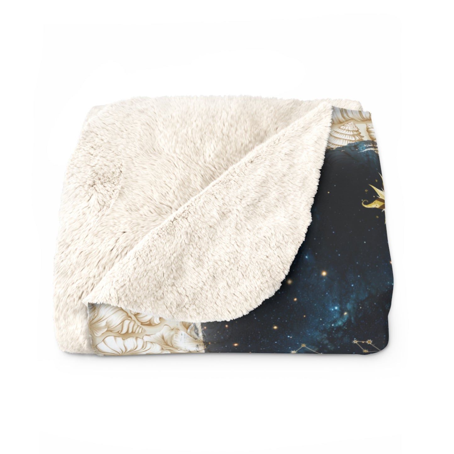 Sherpa Fleece Blanket - Meditation 3 - Shells