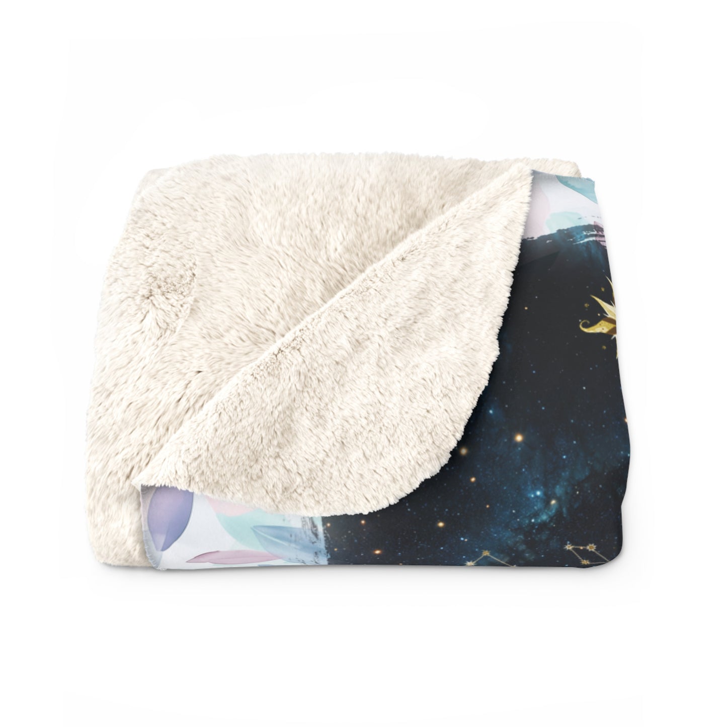 Sherpa Fleece Blanket - Meditation 3 - Leaves
