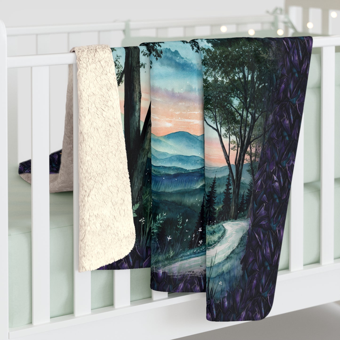Sherpa Fleece Blanket - Meditation 3 - Crystals