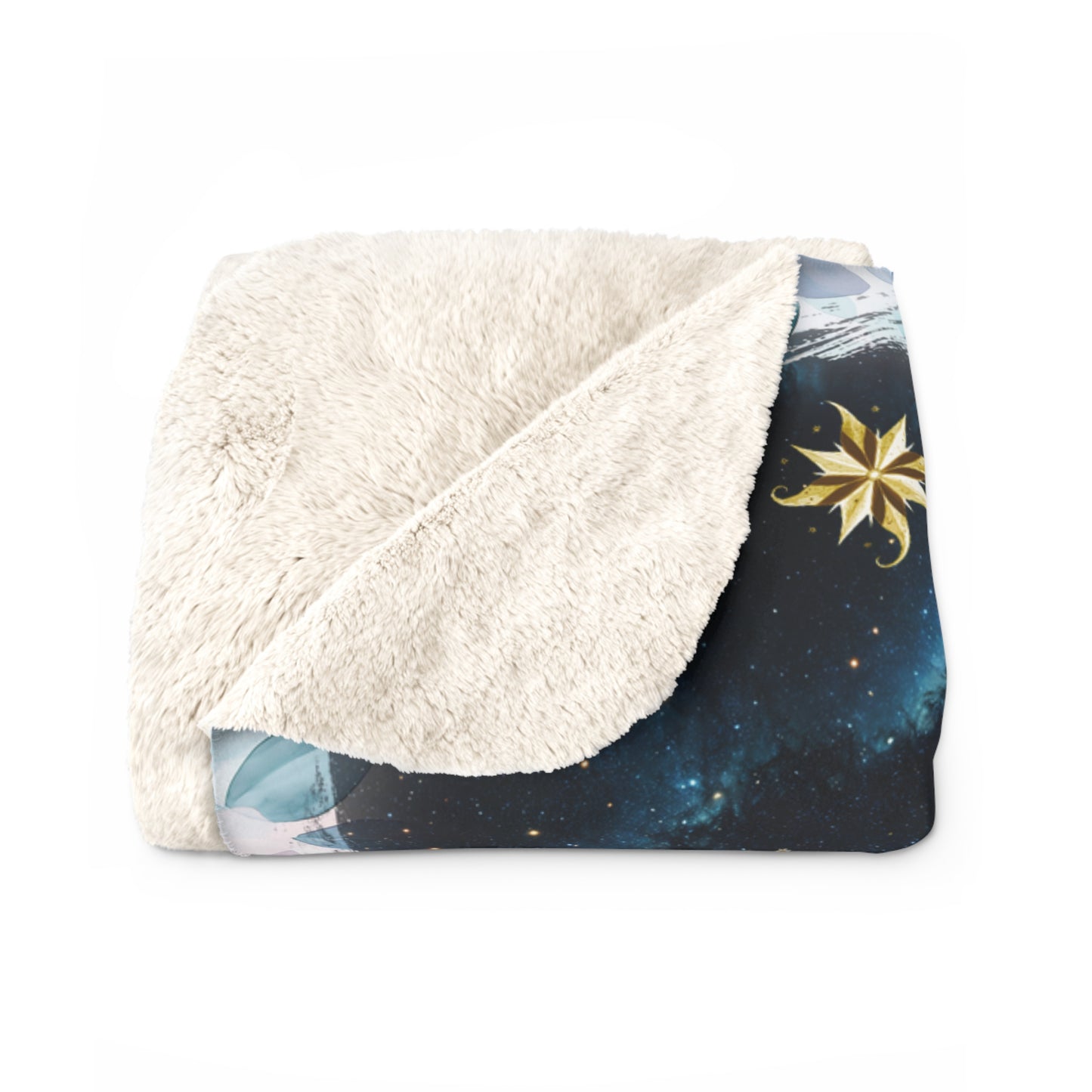 Sherpa Fleece Blanket - Meditation 3 - Leaves