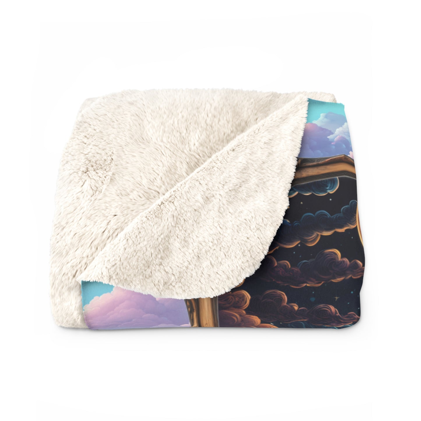 Sherpa Fleece Blanket - Meditation 1 - Clouds
