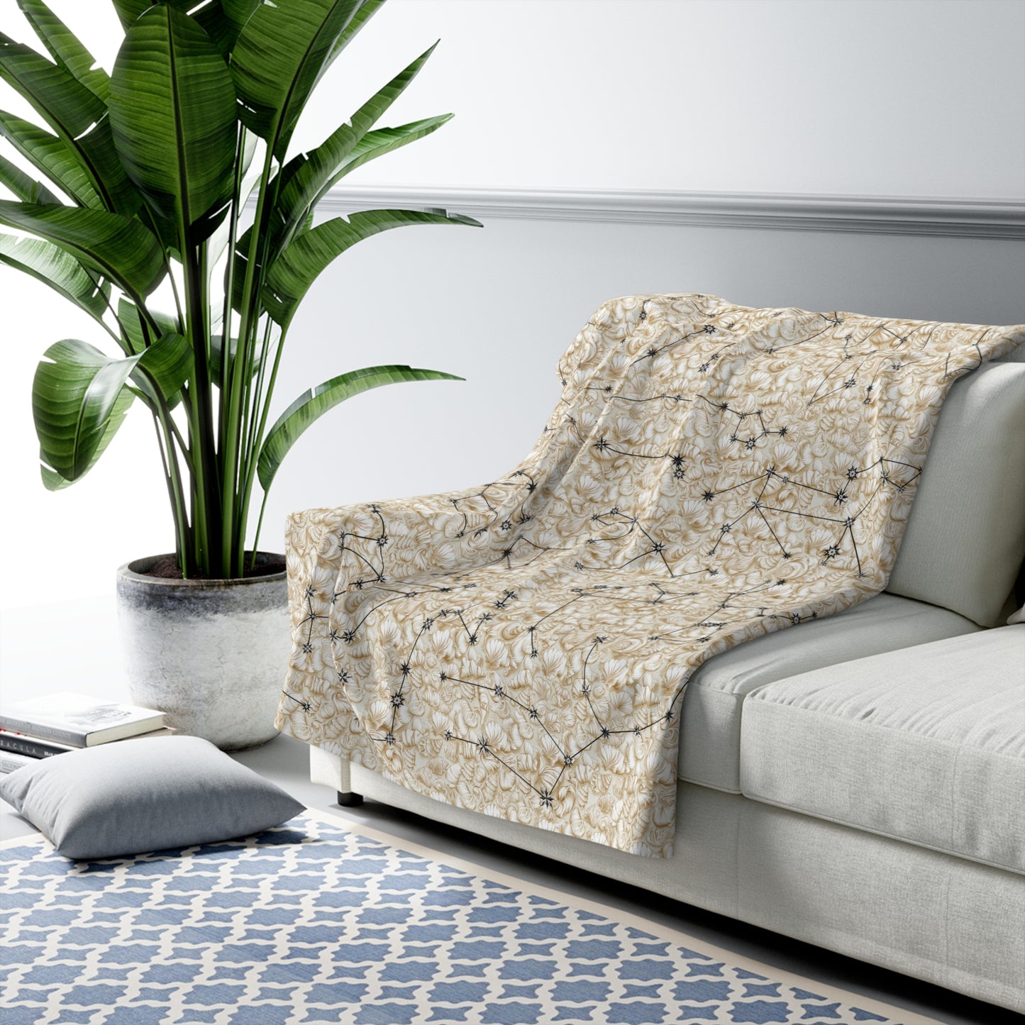 Sherpa Fleece Blanket - Zodiac Shells
