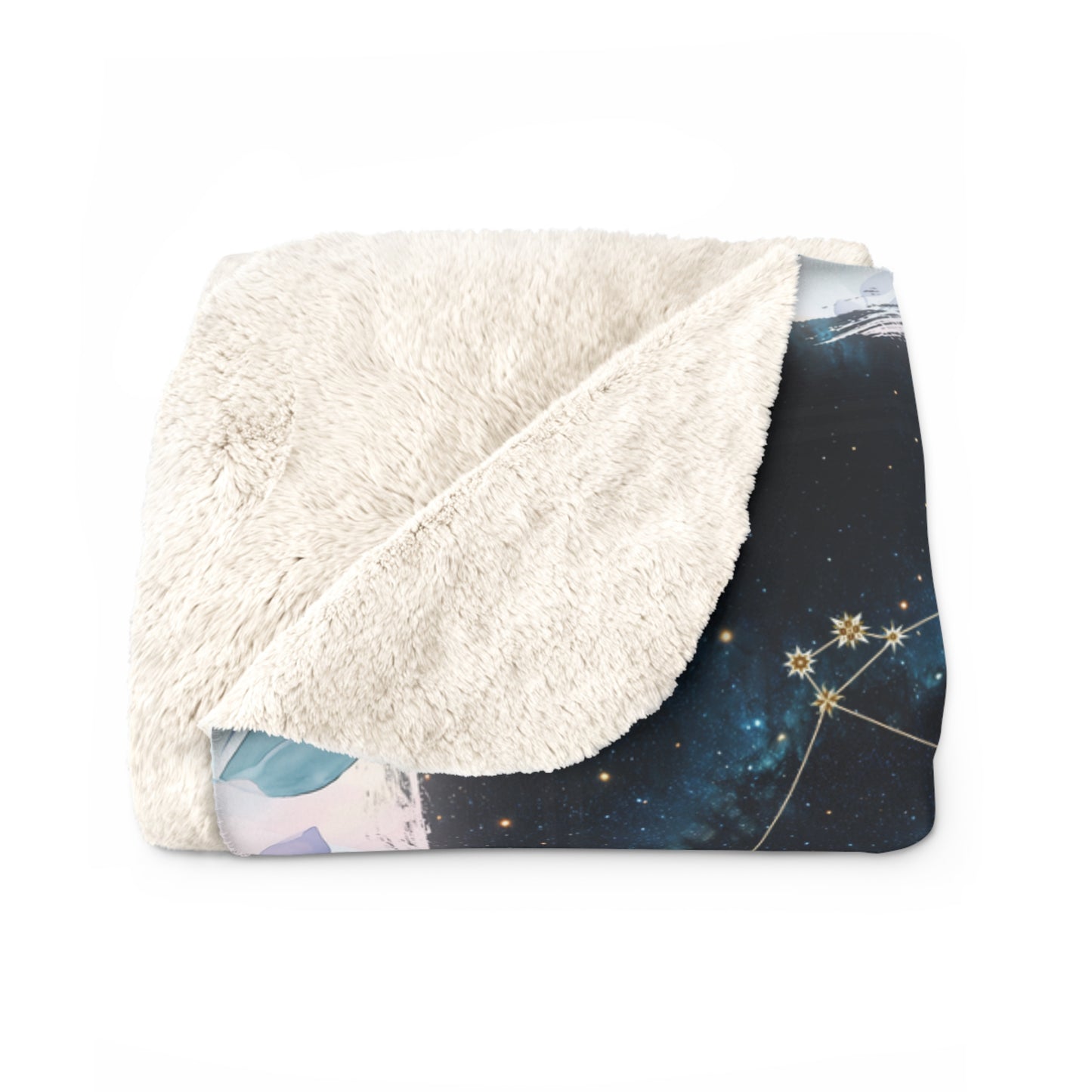 Sherpa Fleece Blanket - Meditation 2 - Leaves
