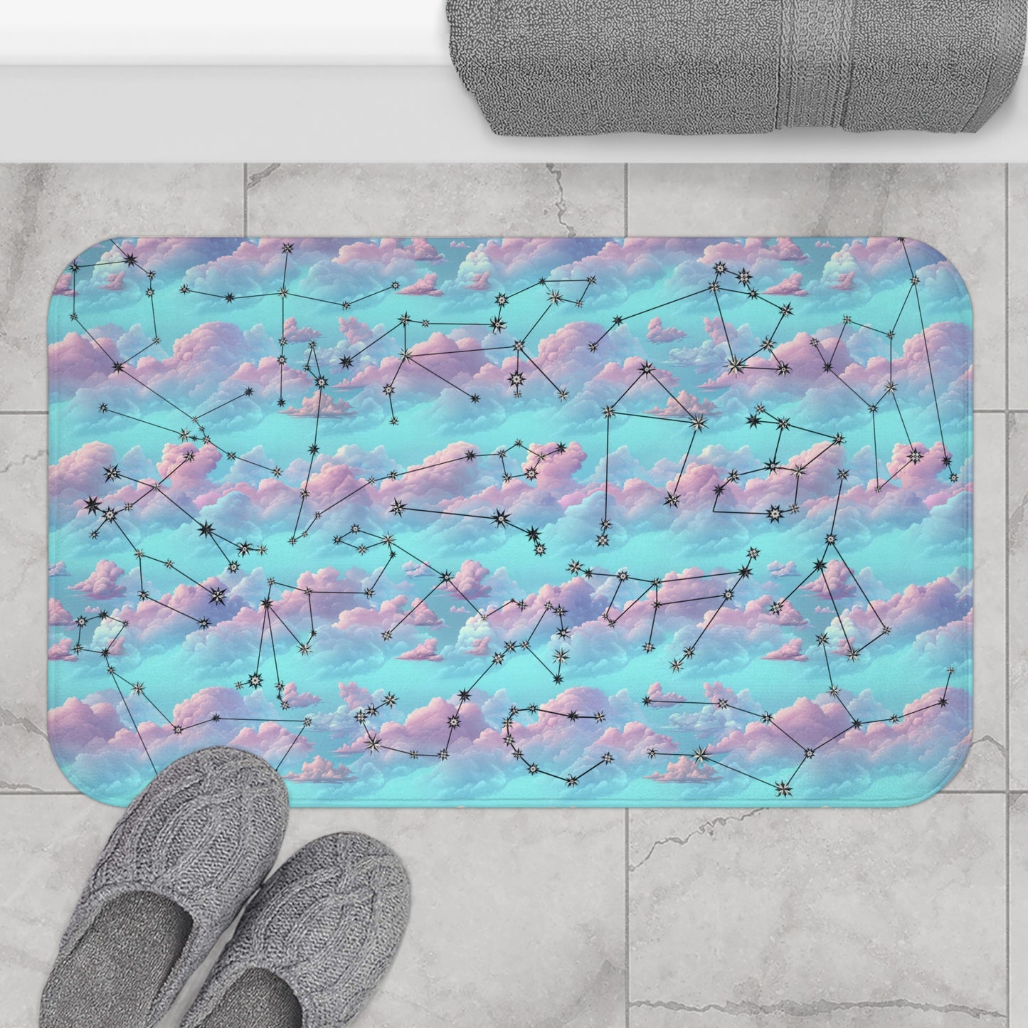 Bath Mat - Zodiac Clouds