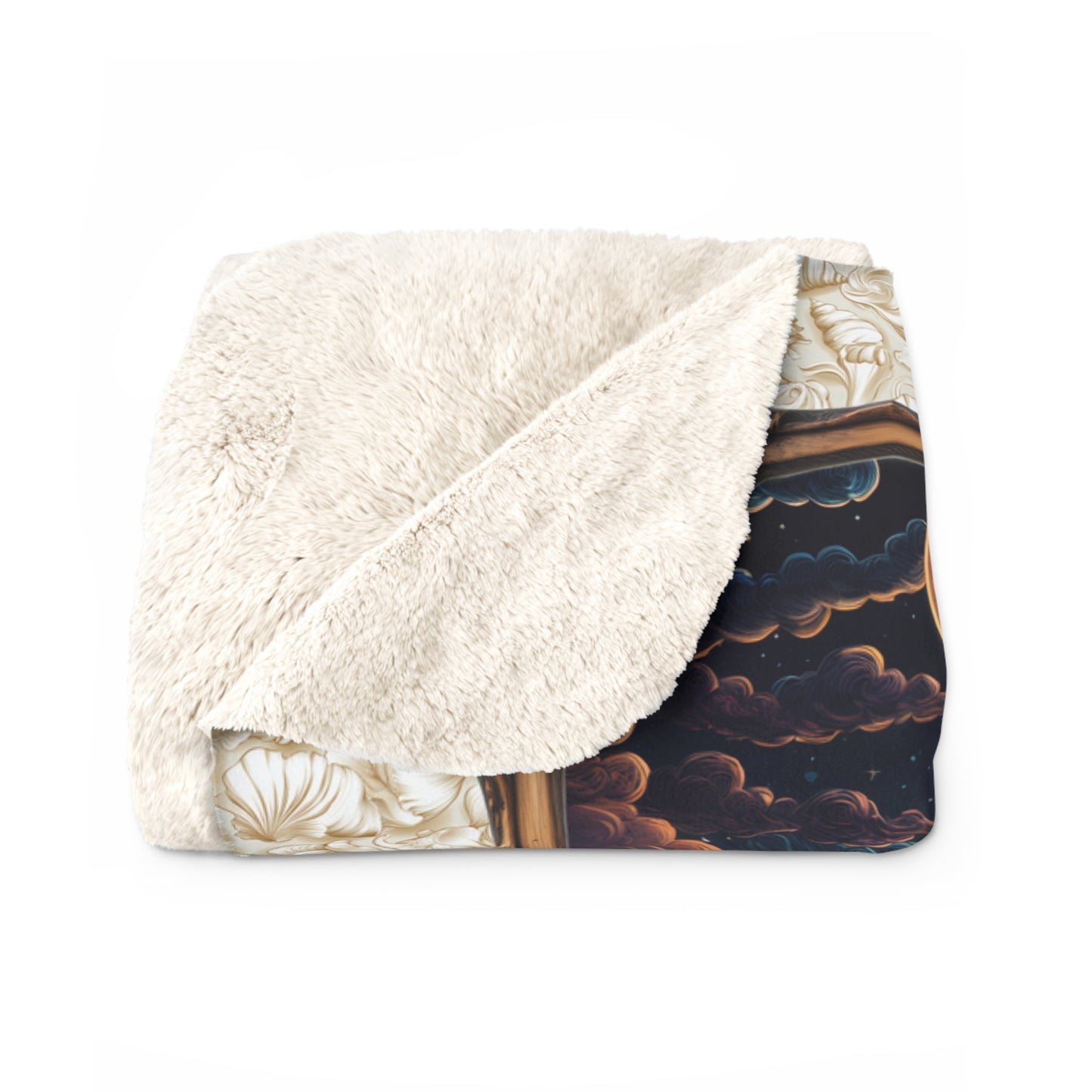 Sherpa Fleece Blanket - Meditation 1 - Shells
