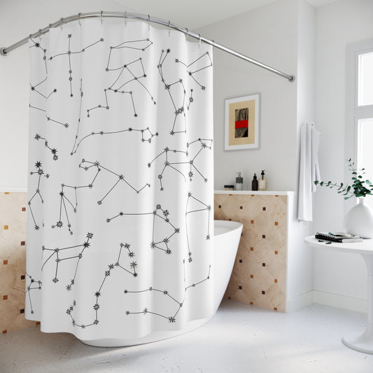 Shower Curtains - Zodiac White