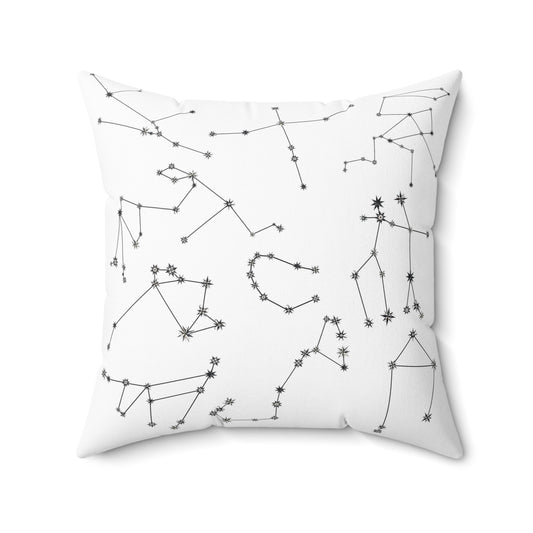 Square Pillow - Zodiac White